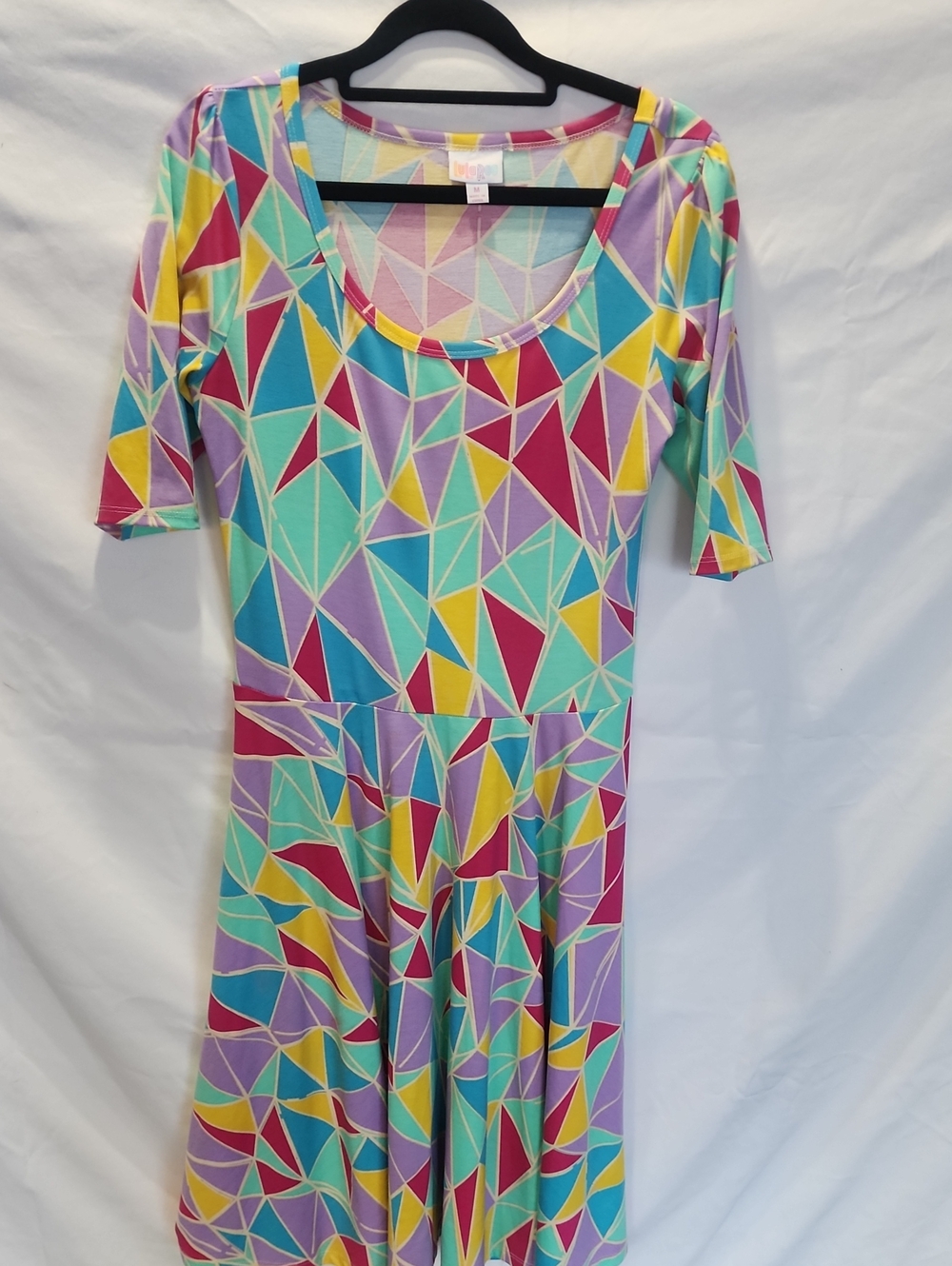 LuLaRoe Multi-Color Geometric Fit & Flare Dress